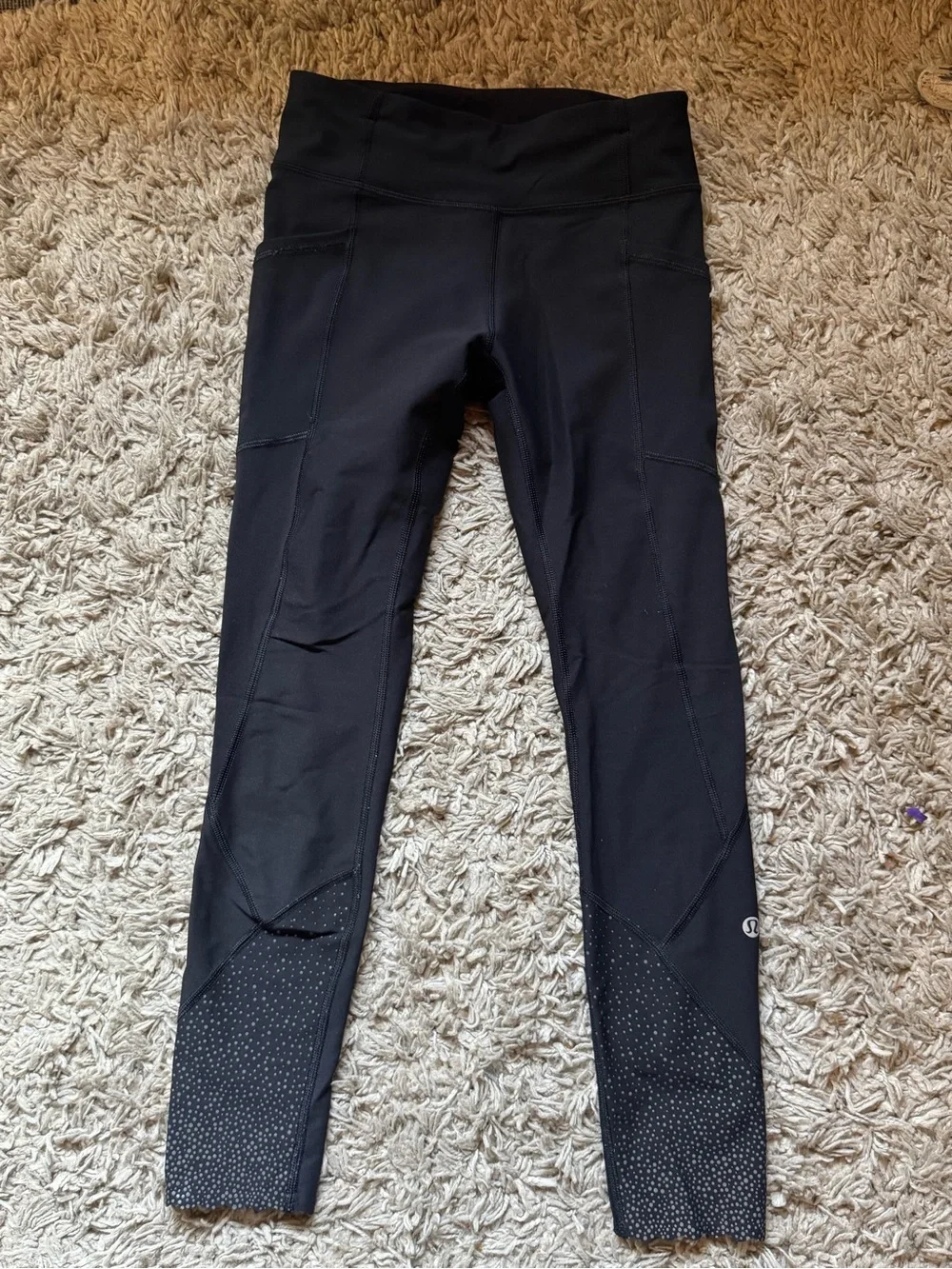 lululemon athletica Black High-Rise Leggings with Studded Ankle